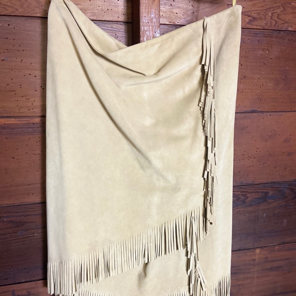 Ralph Lauren Suede Fringe Skirt
